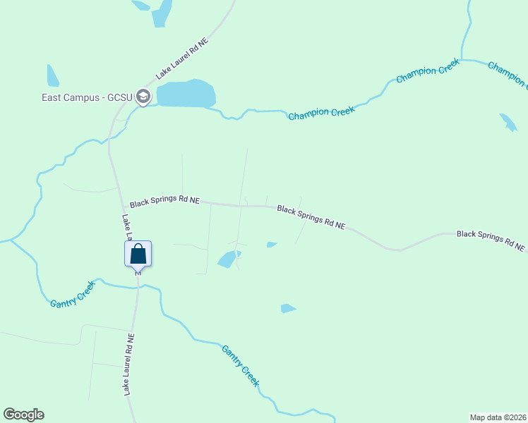 map of restaurants, bars, coffee shops, grocery stores, and more near 149 Black Springs Road Northeast in Milledgeville