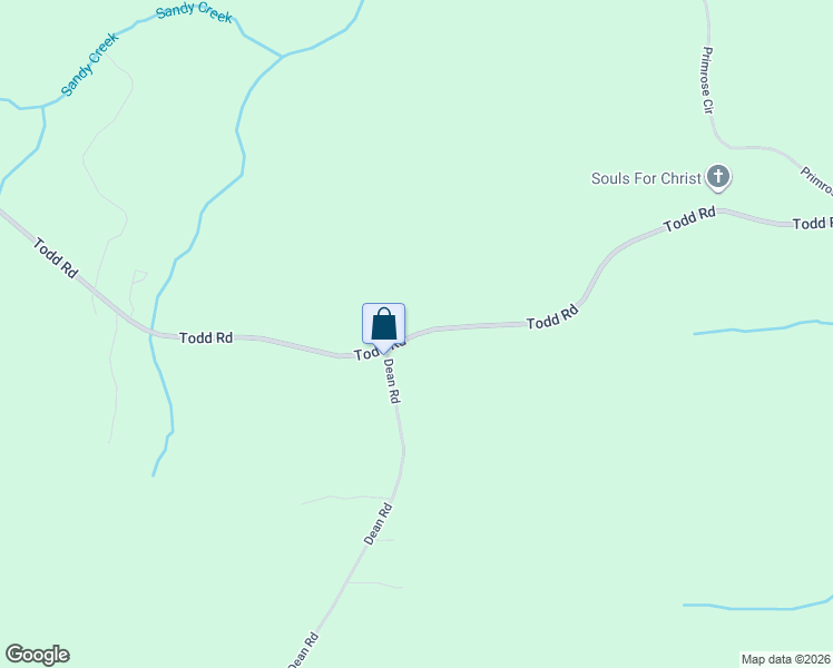 map of restaurants, bars, coffee shops, grocery stores, and more near Todd Road in Greenville