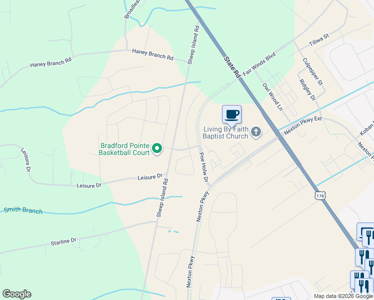 map of restaurants, bars, coffee shops, grocery stores, and more near 177 Hayworth Road in Summerville