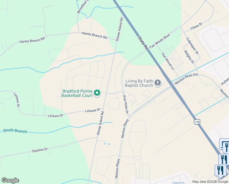 map of restaurants, bars, coffee shops, grocery stores, and more near 177 Hayworth Road in Summerville