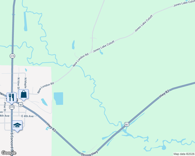 map of restaurants, bars, coffee shops, grocery stores, and more near in Strong