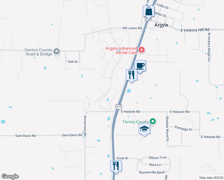map of restaurants, bars, coffee shops, grocery stores, and more near 142 Craigmore Drive in Argyle