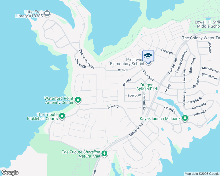 map of restaurants, bars, coffee shops, grocery stores, and more near 2824 London in The Colony