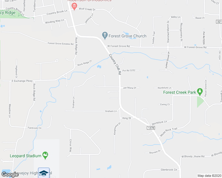 map of restaurants, bars, coffee shops, grocery stores, and more near 2125 Country Club Road in Allen