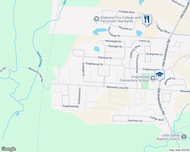 map of restaurants, bars, coffee shops, grocery stores, and more near 2521-2527 Magnolia Park Cir in Tuscaloosa