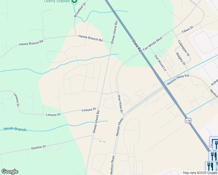 map of restaurants, bars, coffee shops, grocery stores, and more near 1273 Sheep Island Road in Summerville
