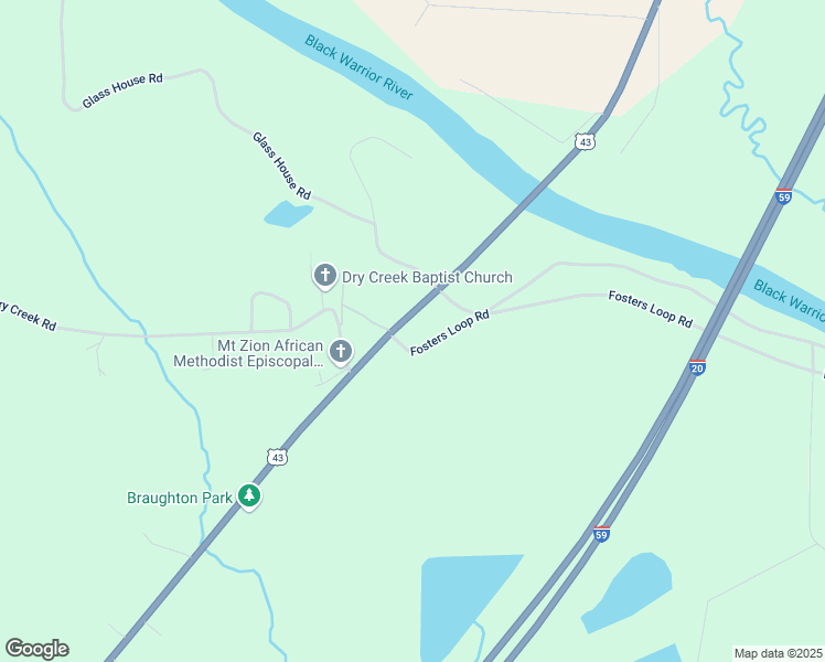 map of restaurants, bars, coffee shops, grocery stores, and more near 13969 Fosters Loop Road in Fosters