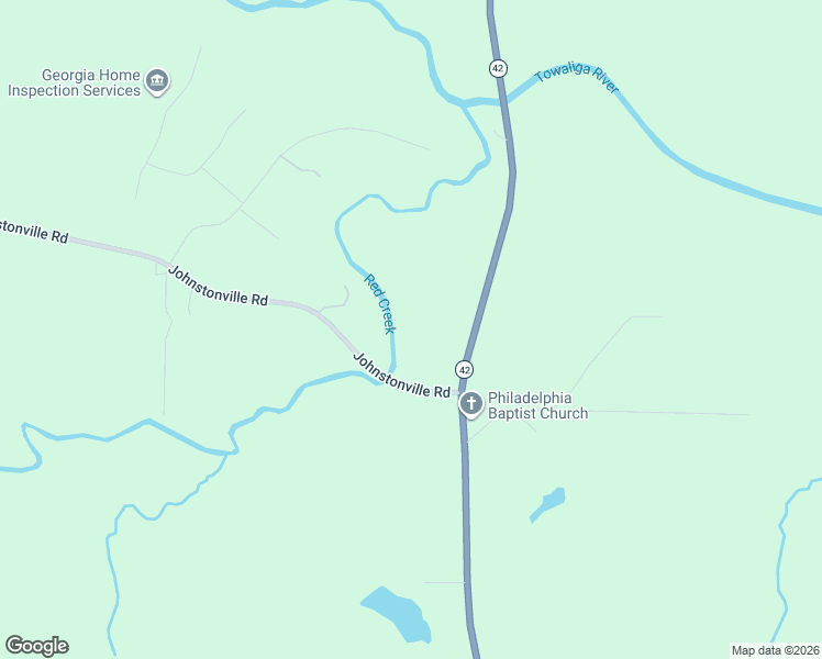 map of restaurants, bars, coffee shops, grocery stores, and more near 4686 Johnstonville Road in Forsyth