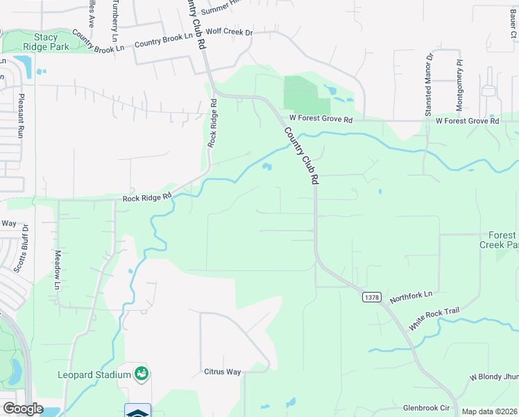 map of restaurants, bars, coffee shops, grocery stores, and more near 2159 Country Club Road in Allen
