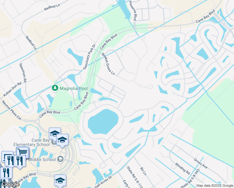 map of restaurants, bars, coffee shops, grocery stores, and more near 310 Peters Creek Drive in Summerville