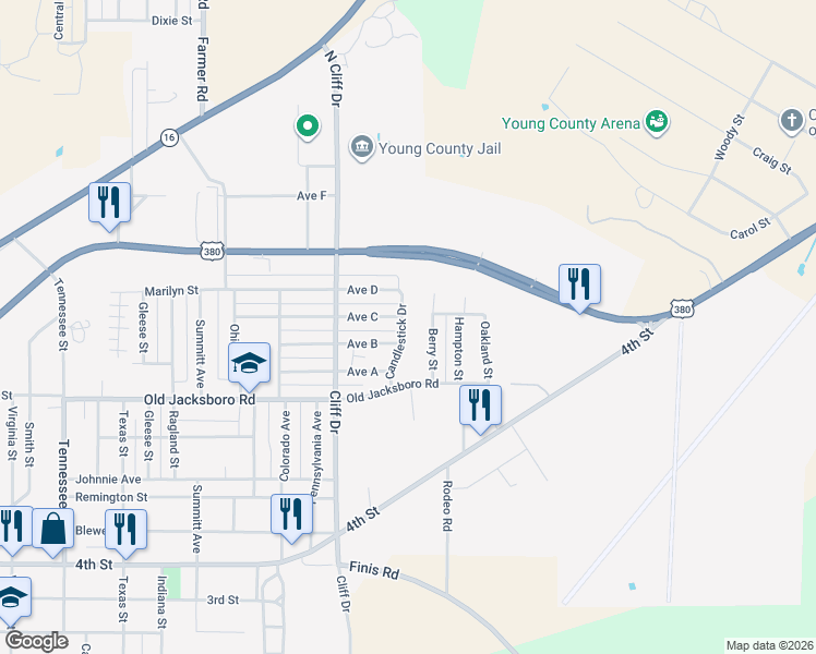 map of restaurants, bars, coffee shops, grocery stores, and more near 111 Candlestick Drive in Graham