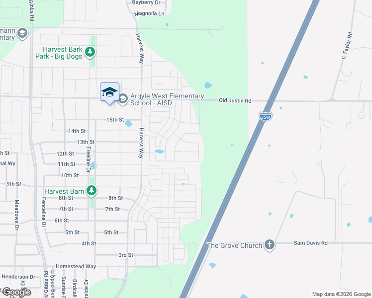 map of restaurants, bars, coffee shops, grocery stores, and more near 700 10th Street in Argyle