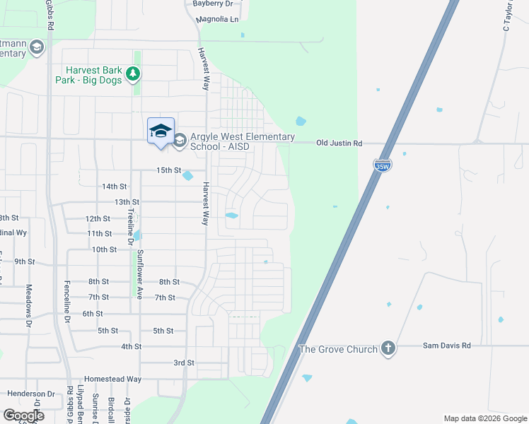 map of restaurants, bars, coffee shops, grocery stores, and more near 736 Rosemary Road in Argyle