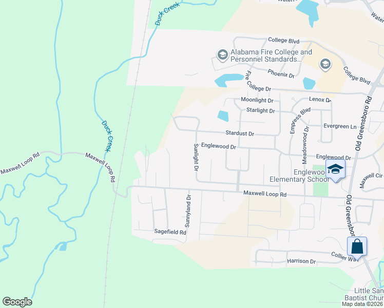 map of restaurants, bars, coffee shops, grocery stores, and more near 10014 Sunlight Drive in Tuscaloosa