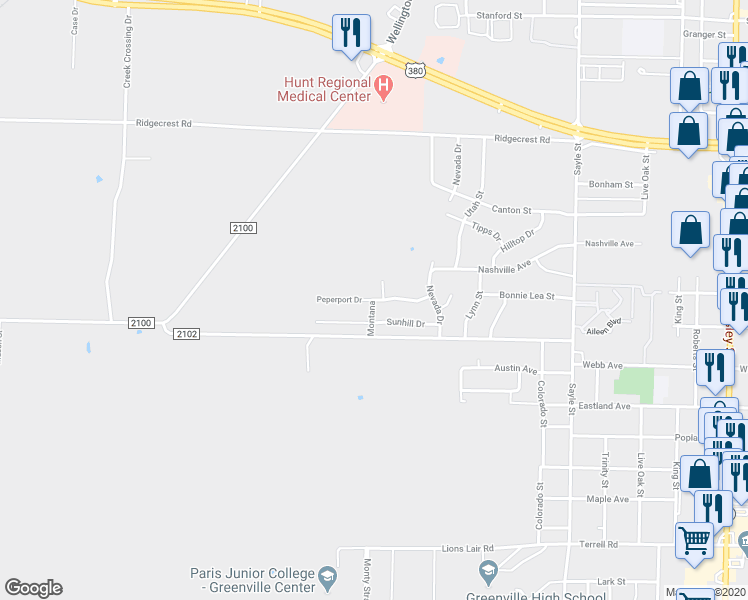 map of restaurants, bars, coffee shops, grocery stores, and more near 3852 Peperport Drive in Greenville