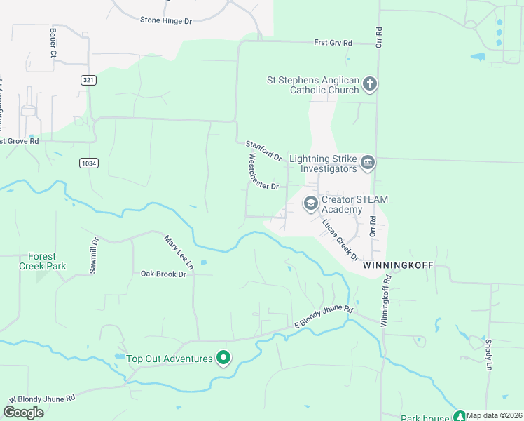 map of restaurants, bars, coffee shops, grocery stores, and more near 205 Saint James Drive in Allen