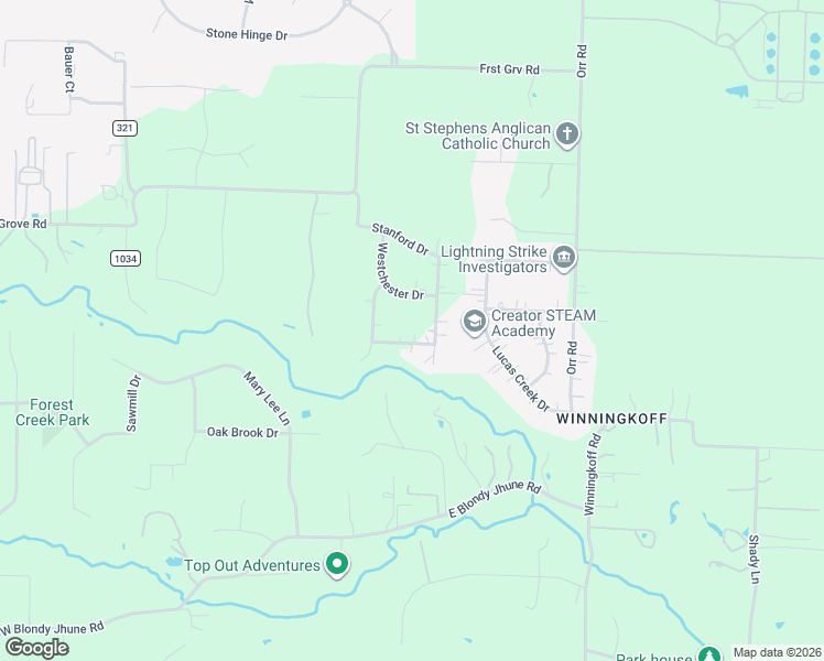 map of restaurants, bars, coffee shops, grocery stores, and more near 205 Saint James Drive in Allen