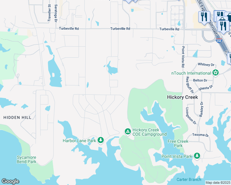 map of restaurants, bars, coffee shops, grocery stores, and more near 229 Strait Lane in Hickory Creek