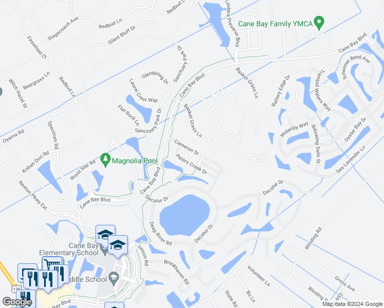 map of restaurants, bars, coffee shops, grocery stores, and more near 261 Cameron Street in Summerville