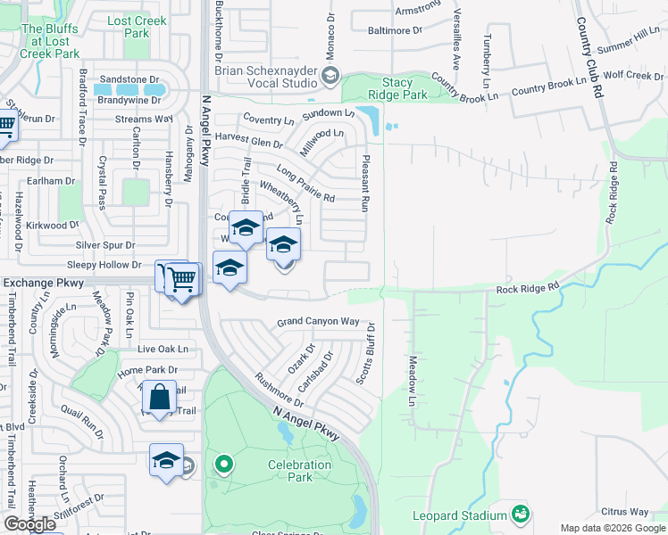 map of restaurants, bars, coffee shops, grocery stores, and more near 1802 Caprock Road in Allen
