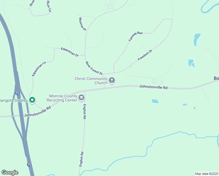 map of restaurants, bars, coffee shops, grocery stores, and more near 3651 Johnstonville Road in Forsyth