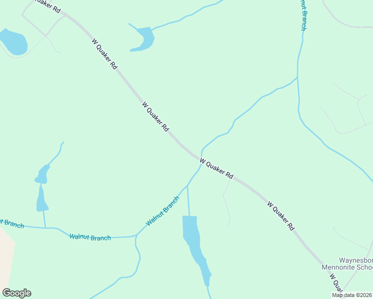 map of restaurants, bars, coffee shops, grocery stores, and more near 722 West Quaker Road in Waynesboro