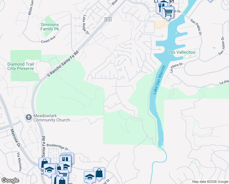 map of restaurants, bars, coffee shops, grocery stores, and more near 1758 Cuadro Vista in San Marcos