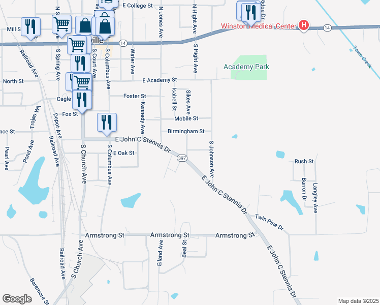 map of restaurants, bars, coffee shops, grocery stores, and more near 625-699 Selma Avenue in Louisville