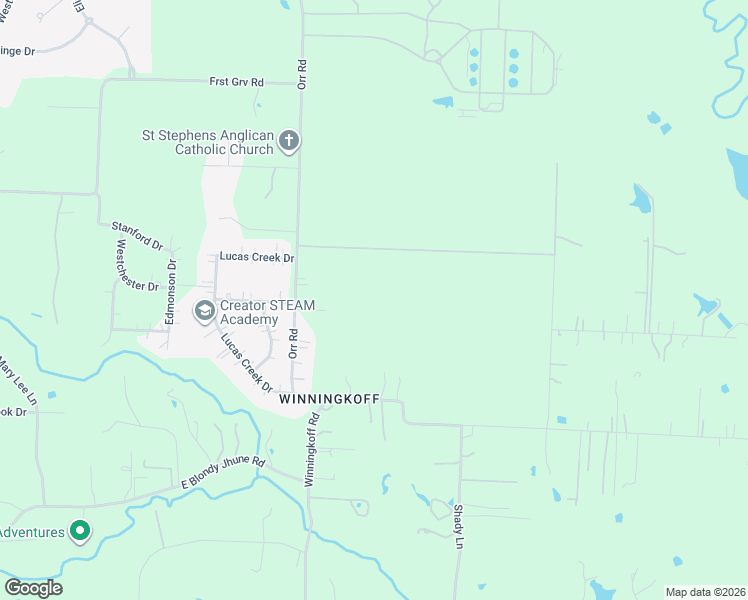 map of restaurants, bars, coffee shops, grocery stores, and more near 2270 Orr Road in Allen