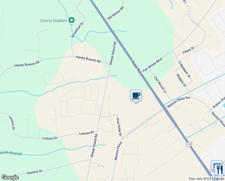 map of restaurants, bars, coffee shops, grocery stores, and more near 220 Hayworth Road in Summerville