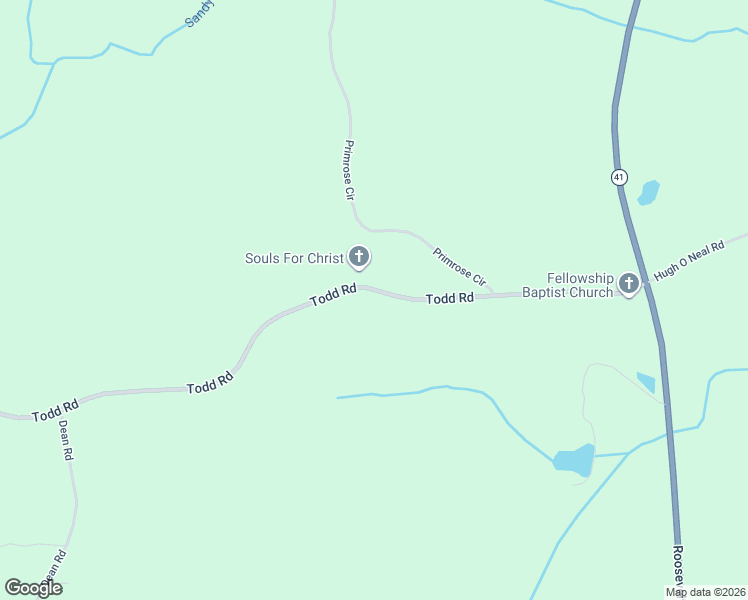 map of restaurants, bars, coffee shops, grocery stores, and more near Todd Road in Greenville