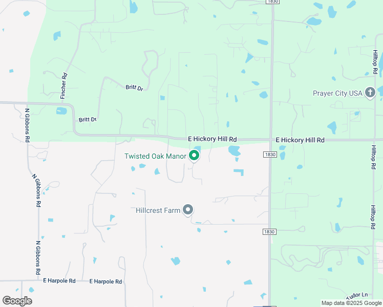 map of restaurants, bars, coffee shops, grocery stores, and more near Unnamed Road in Denton County