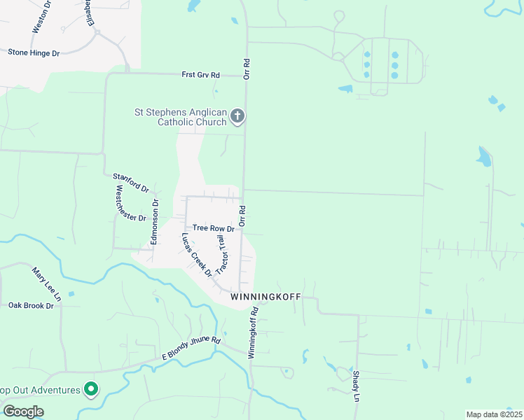map of restaurants, bars, coffee shops, grocery stores, and more near 2360 Orr Road in Allen