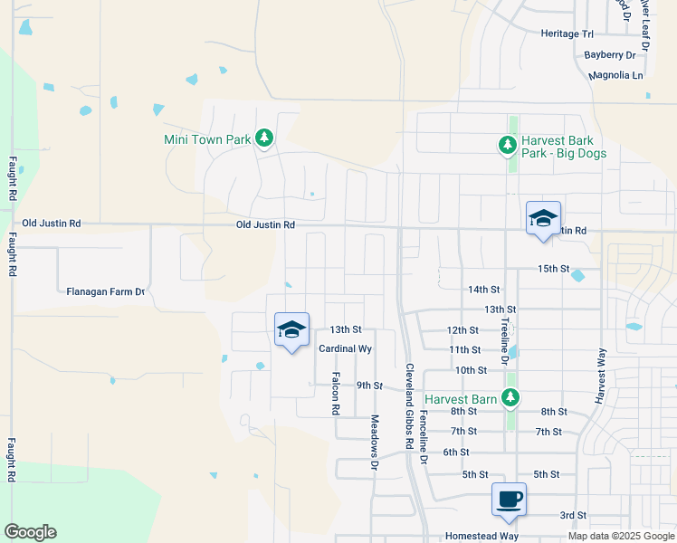map of restaurants, bars, coffee shops, grocery stores, and more near 1421 Wren Street in Northlake