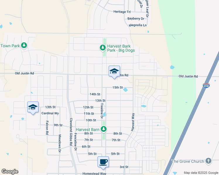 map of restaurants, bars, coffee shops, grocery stores, and more near 1420 Sunflower Avenue in Bartonville