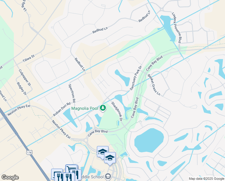 map of restaurants, bars, coffee shops, grocery stores, and more near 310 Sanctuary Park Drive in Summerville