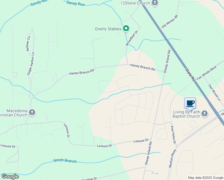 map of restaurants, bars, coffee shops, grocery stores, and more near 1581 Haney Branch Road in Summerville