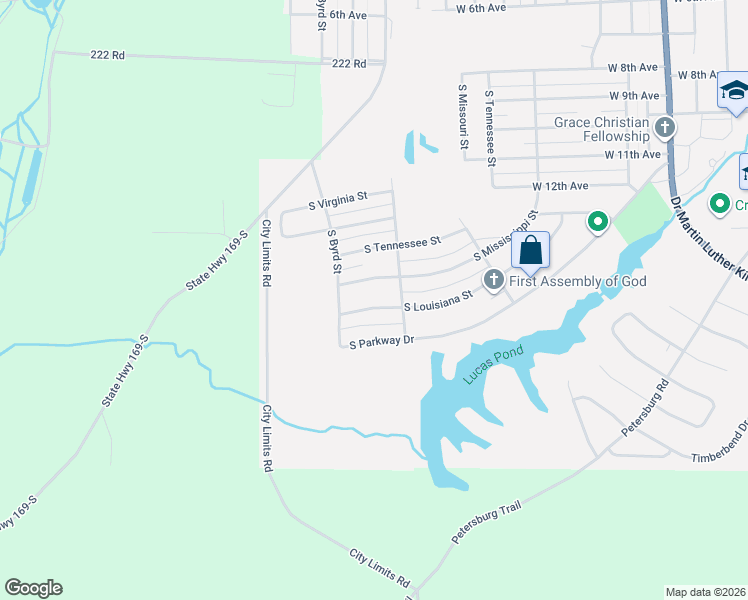 map of restaurants, bars, coffee shops, grocery stores, and more near 1703 South Louisiana Street in Crossett