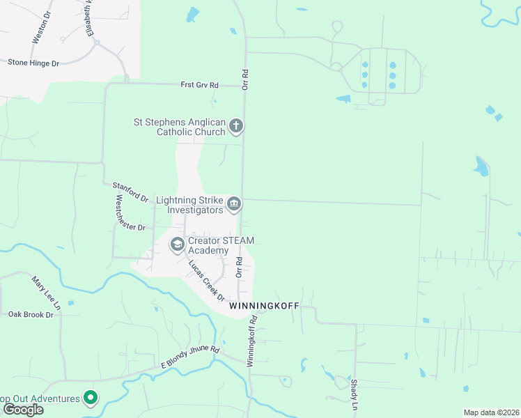 map of restaurants, bars, coffee shops, grocery stores, and more near 2360 Orr Road in Allen