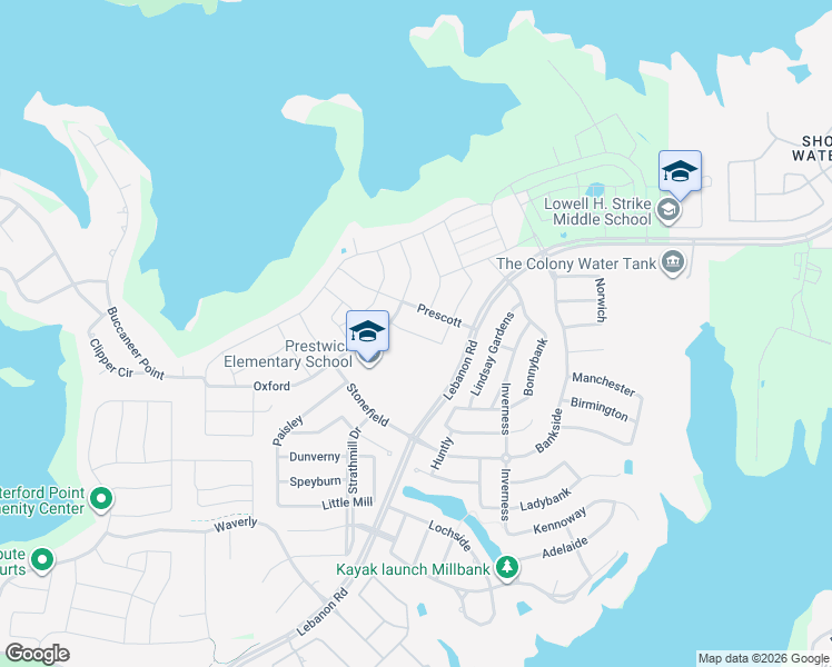 map of restaurants, bars, coffee shops, grocery stores, and more near 3025 Warrington in The Colony