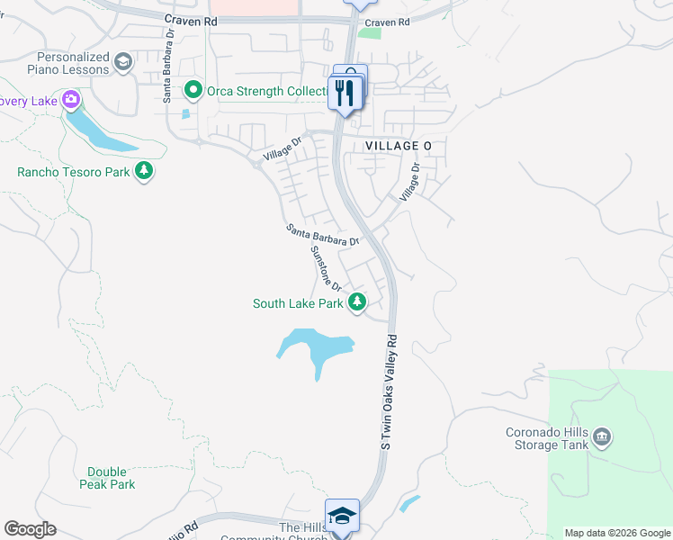 map of restaurants, bars, coffee shops, grocery stores, and more near 845 Blackstone Drive in San Marcos
