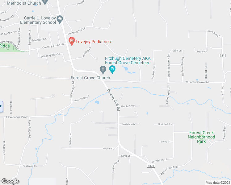 map of restaurants, bars, coffee shops, grocery stores, and more near 2400 Country Club Road in Allen