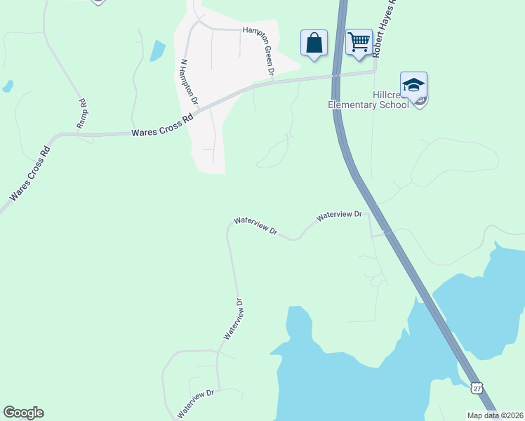 map of restaurants, bars, coffee shops, grocery stores, and more near 230 Waterview Drive in LaGrange