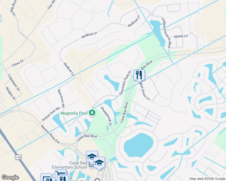 map of restaurants, bars, coffee shops, grocery stores, and more near 325 Sanctuary Park Drive in Summerville