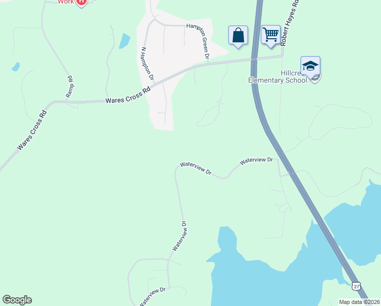 map of restaurants, bars, coffee shops, grocery stores, and more near 246 Waterview Drive in LaGrange