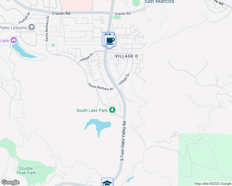 map of restaurants, bars, coffee shops, grocery stores, and more near 122 Diamante Road in San Marcos