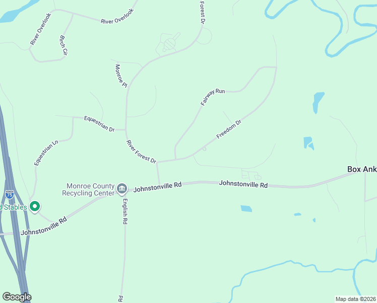 map of restaurants, bars, coffee shops, grocery stores, and more near 107 Freedom Drive in Forsyth