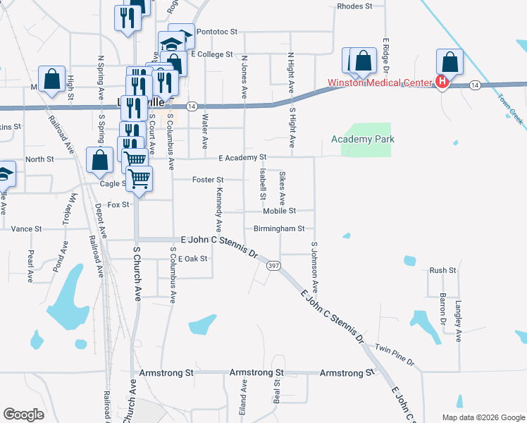 map of restaurants, bars, coffee shops, grocery stores, and more near 199 Isabell Street in Louisville