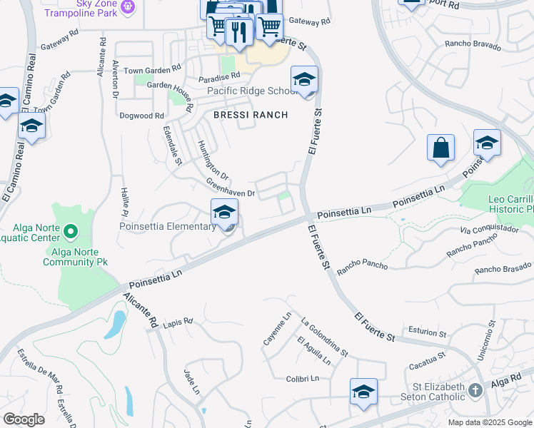 map of restaurants, bars, coffee shops, grocery stores, and more near 2722 Ascot Avenue in Carlsbad