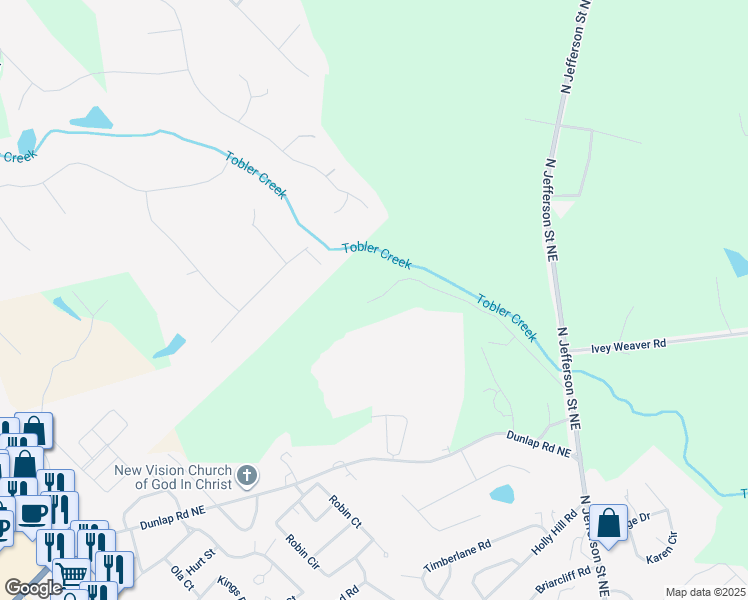 map of restaurants, bars, coffee shops, grocery stores, and more near 164 Emanuel Harris Road in Milledgeville
